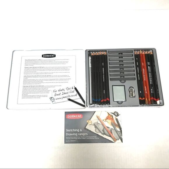 NIB Derwent 24 sketch collection mixed drawing materials set - Picture 4 of 4